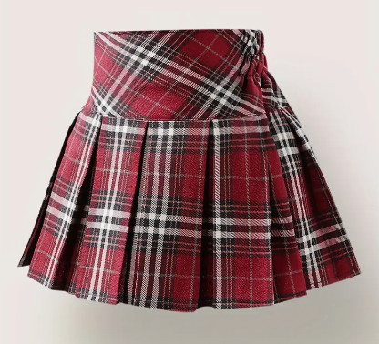 High Waist Pleated Skirt