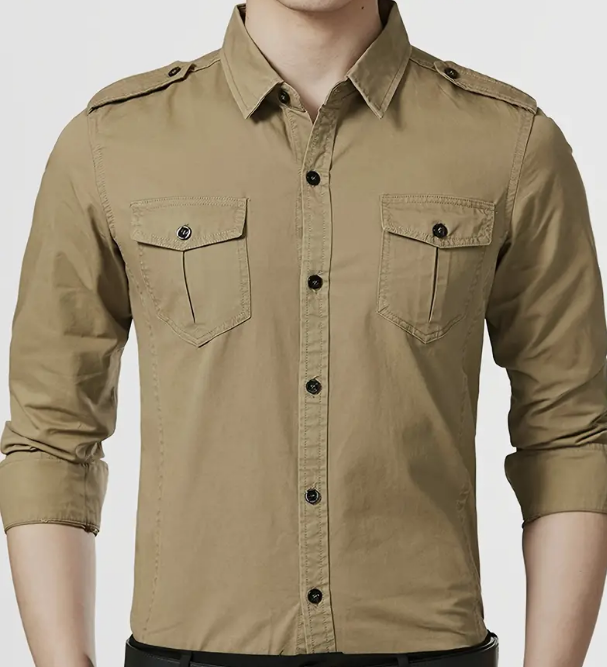 Men's LS Button Cargo Shirt